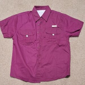 Columbia Men's Purple Short Sleeve Shirt